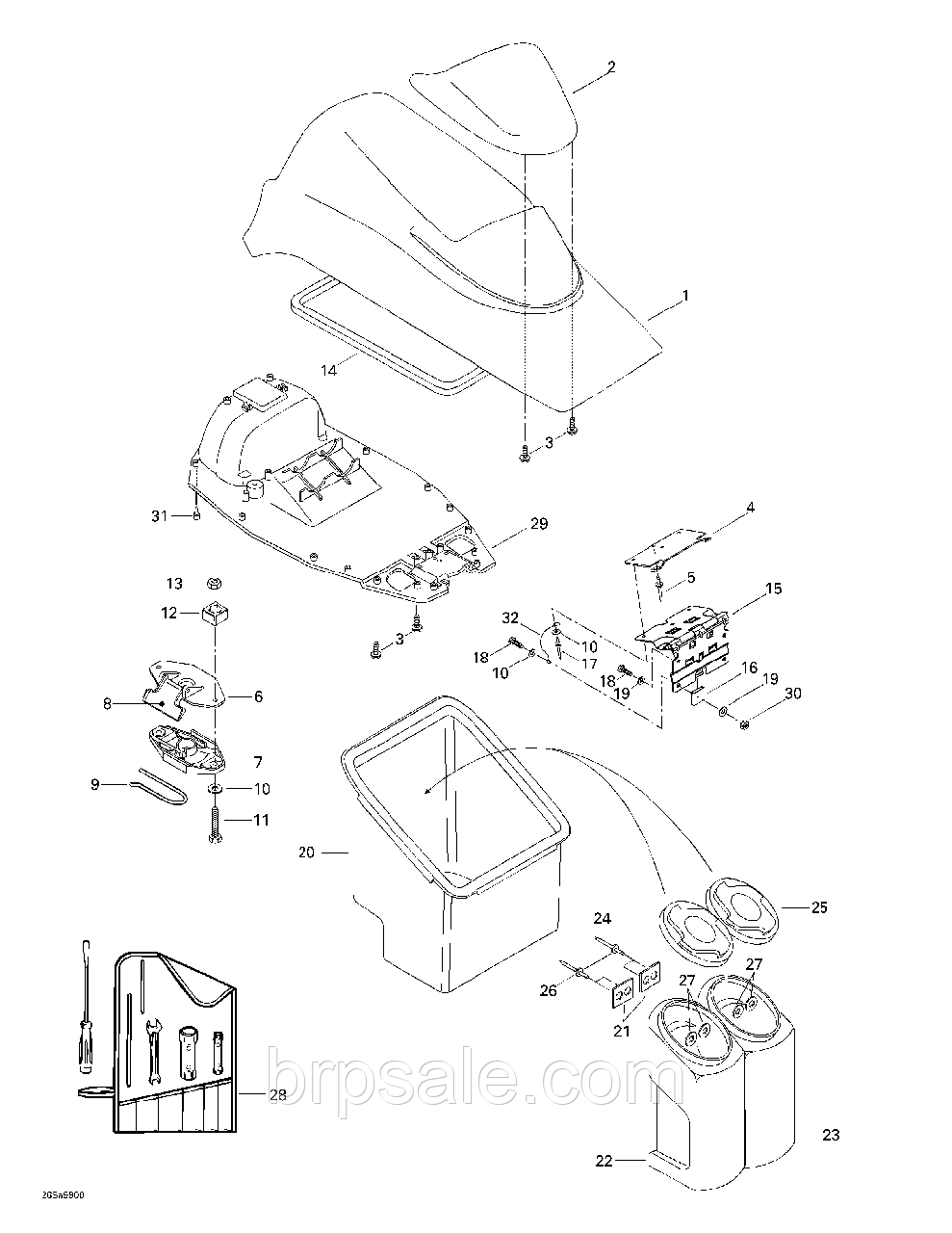 Кришка Sea-Doo BRP COVER-STOR.UPP