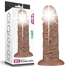 Фалоімітатор Legendary King-Sized Realistic Chubby Dildo Brown 10.5"