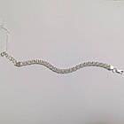 Срібний жіночий браслет з цирконами 19, фото 4
