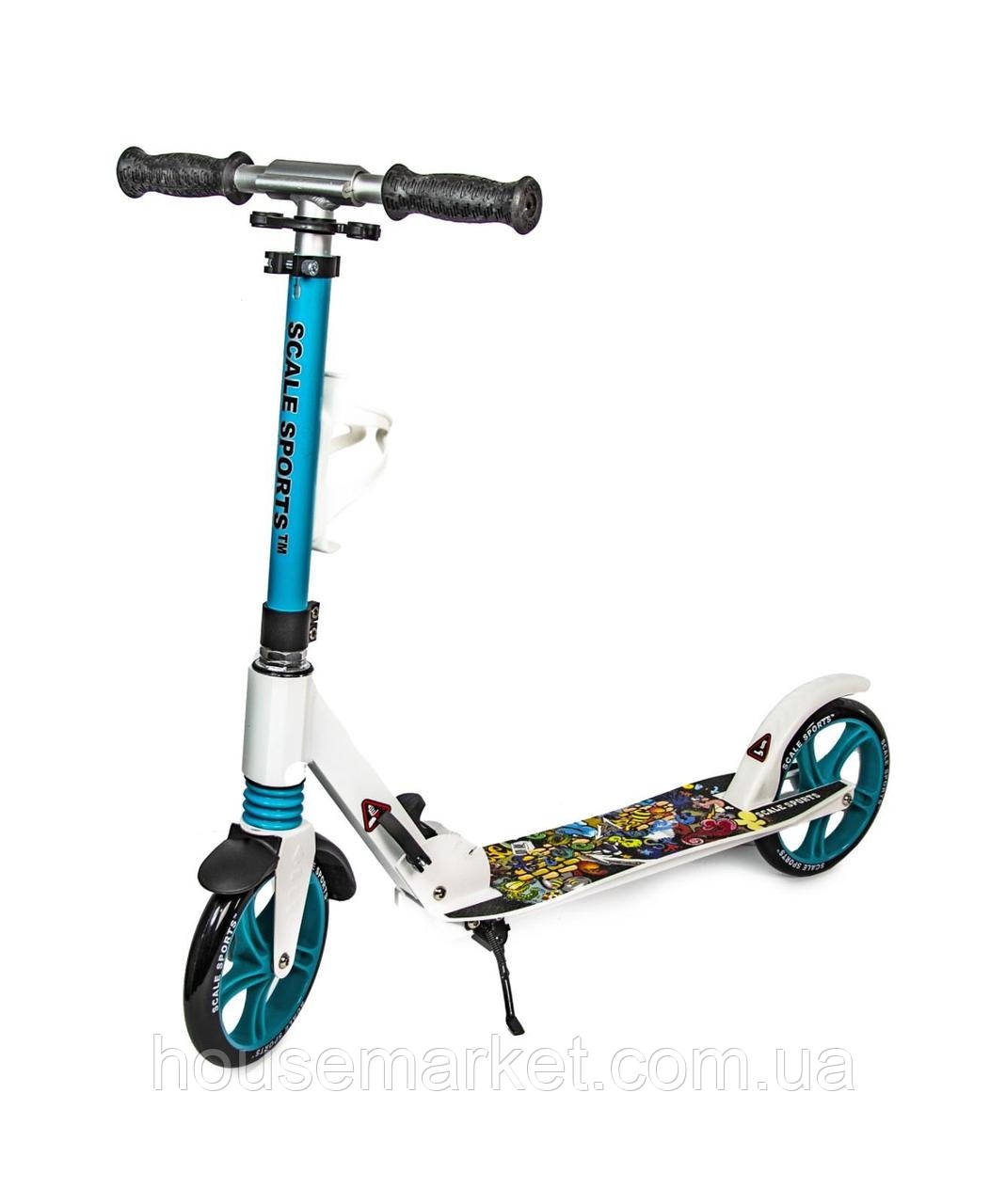 Самокат Scale Sports SS-05 чорний двоколісний - фото 1 - id-p1325097176