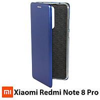 Чохол-книжка Xiaomi Redmi Note 8 Pro, шкіряний, синій, бампер сяомі ксіоми редмі нот 8 про