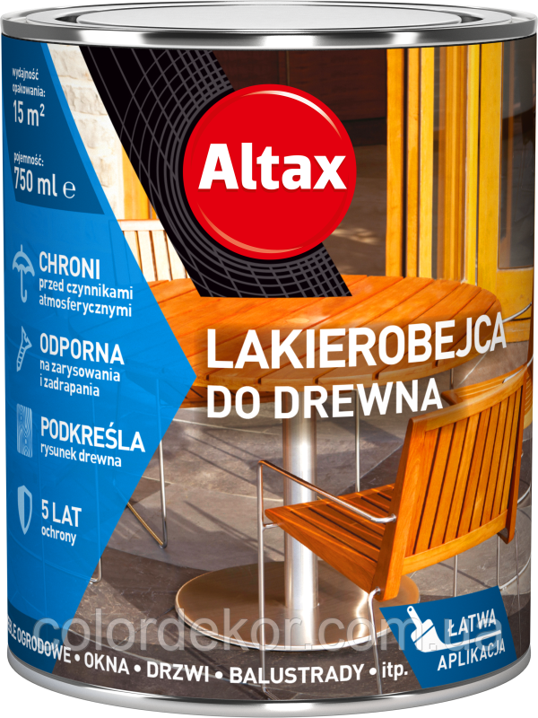 Захисно-декоративне покриття для дерева Altax Lakierobejca (Палісандр) 0,75 л