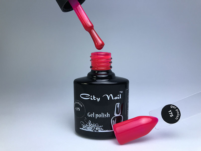 Гель-лак яскраво малинового кольору CityNail №175 6 мл
