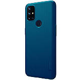 Захисний чохол Nillkin для Oneplus Nord N10 5G Super Frosted Shield Blue, фото 5