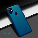 Захисний чохол Nillkin для Oneplus Nord N10 5G Super Frosted Shield Blue, фото 7