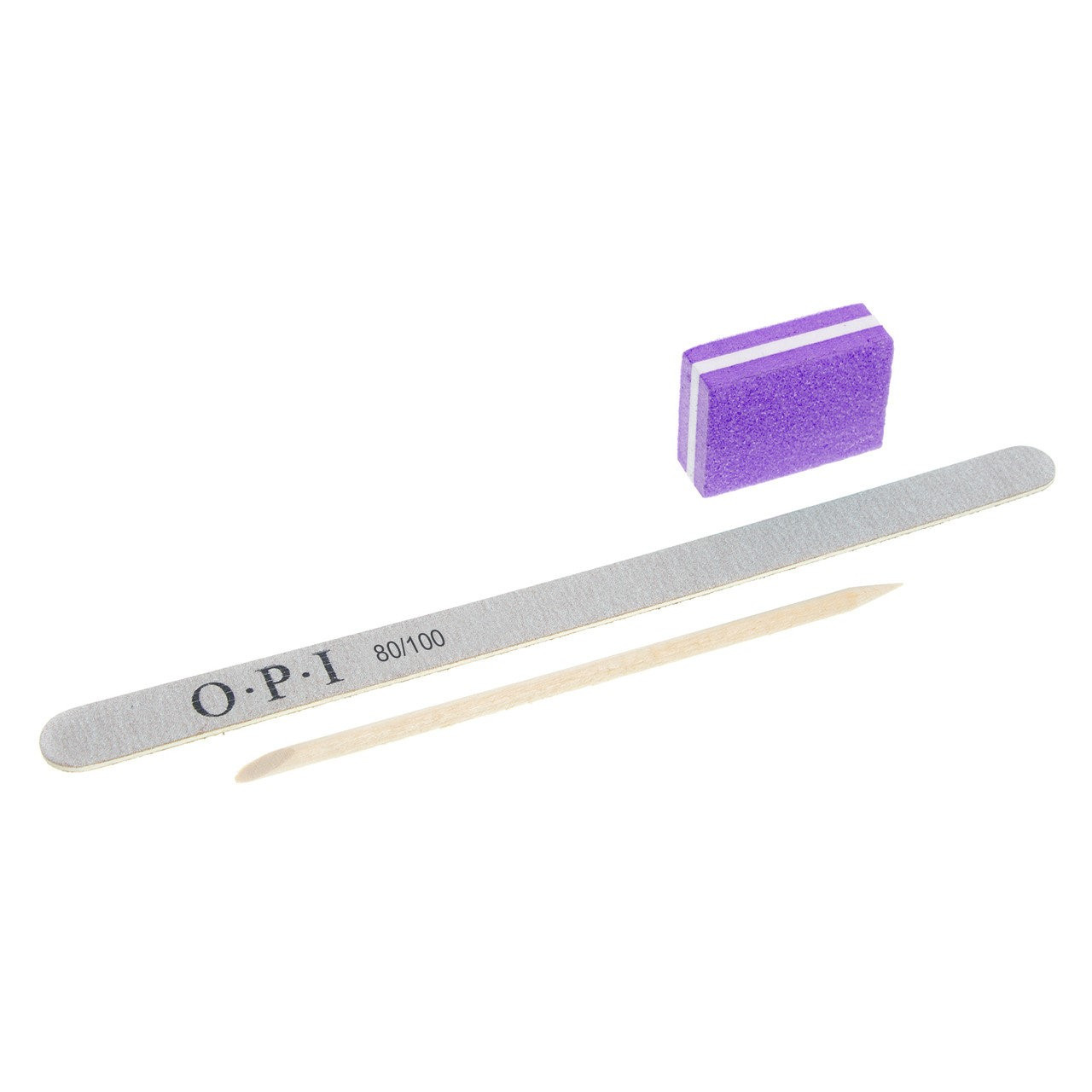 Набір OPI пилочка для нігтів (80/100) + баф + апельсинова палочка