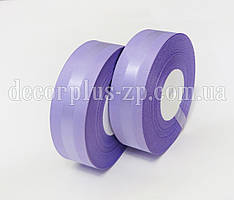 Стрічка 2,5 см репс + атлас, світло-бузкова