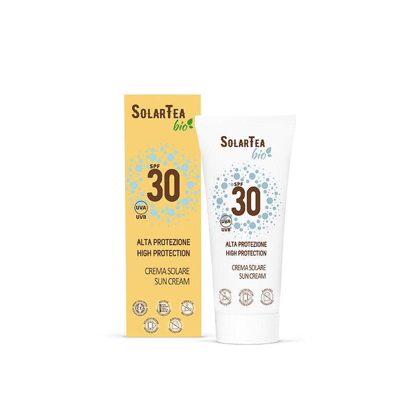 Крем сонцезахисний з високим рівнем захисту SPF 30 для обличчя і тіла Solar Tea Bio Bema Cosmetici,100 мл