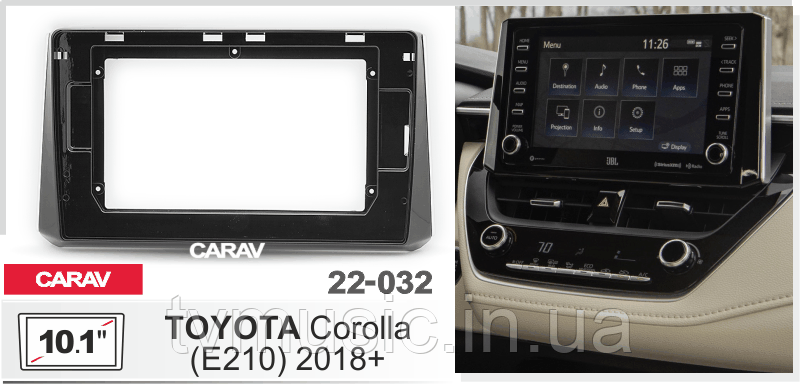 Перехідна рамка CARAV 22-032 2 DIN (Toyota Corolla E210)