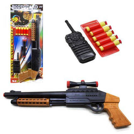 Набір м'які кулі "Bodyguard" з іграшковим дробовиком