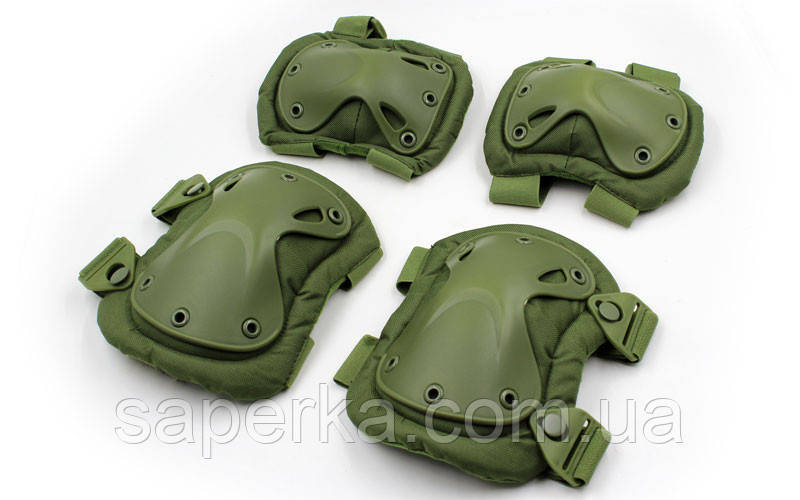 Защита тактическая ВСУ Комплект анатомический защитный для военных наколенники + налокотники тактические олива - фото 6 - id-p188829657