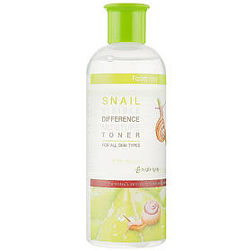 Зволожуючий тонер для обличчя з равликову муцином Farmstay Snail Visible Difference Moisture Toner 350 мл