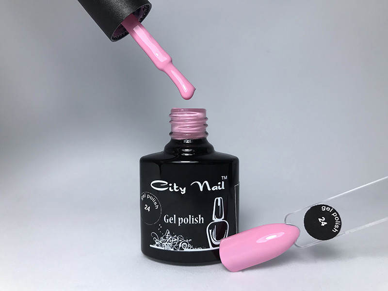 Рожевий гель лак CityNail 24 - Рожевий гель-лаку - Гіпоалергенні гель-лаки для нігтів Преміум Класу