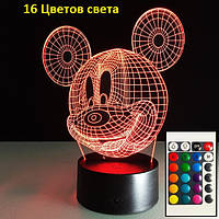 3D Светильник "Микки Маус", Оригинальный подарок доченьке, подарок любимой дочке