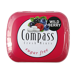 Льодяники лісові ягоди Компас Compass wild berry 14g 12шт/уп 10уп/ящ (Код: 00-00005459)