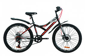 Велосипед 24" Discovery FLINT DD 2020 (чорно-оранжевий з сірим)