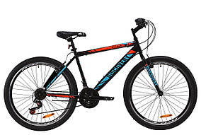 Велосипед 26" Discovery ATTACK 2020 (чорно-червоний з бірюзовим (м))