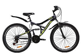 Велосипед 26" Discovery CANYON 2020 (сіро-салатовий з чорним)