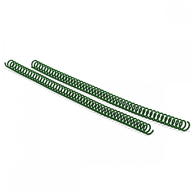 Спіраль пластикова А4 19 мм (4:1) зелена, 100 штук