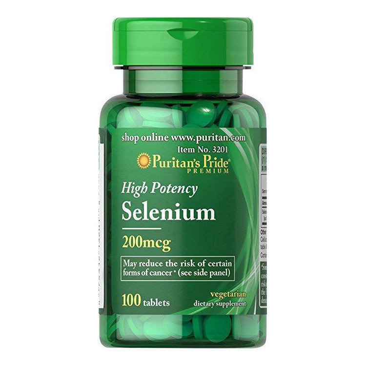 Puritan's Pride Selenium 200 mcg, Селен (100 таб.)