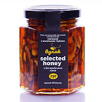 Мед "Вулик" Selected honey гречневый с грецким орех, 230г.