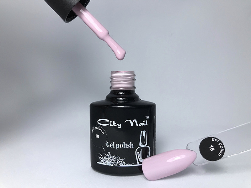 Рожевий Гель-лак CityNail 18 - Ніжно-рожевий лак - Рожевий гель-лаку - Блідо-рожевий гель лак