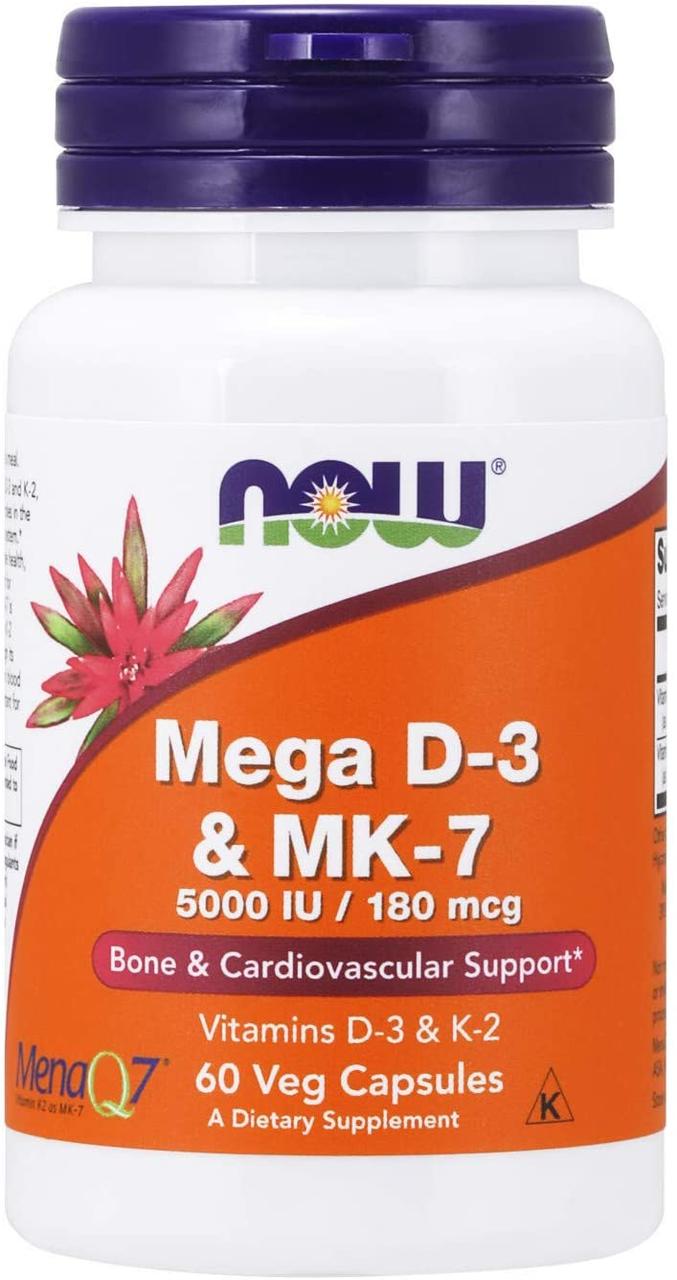Now Foods Mega D-3 MK-7 60 капсул