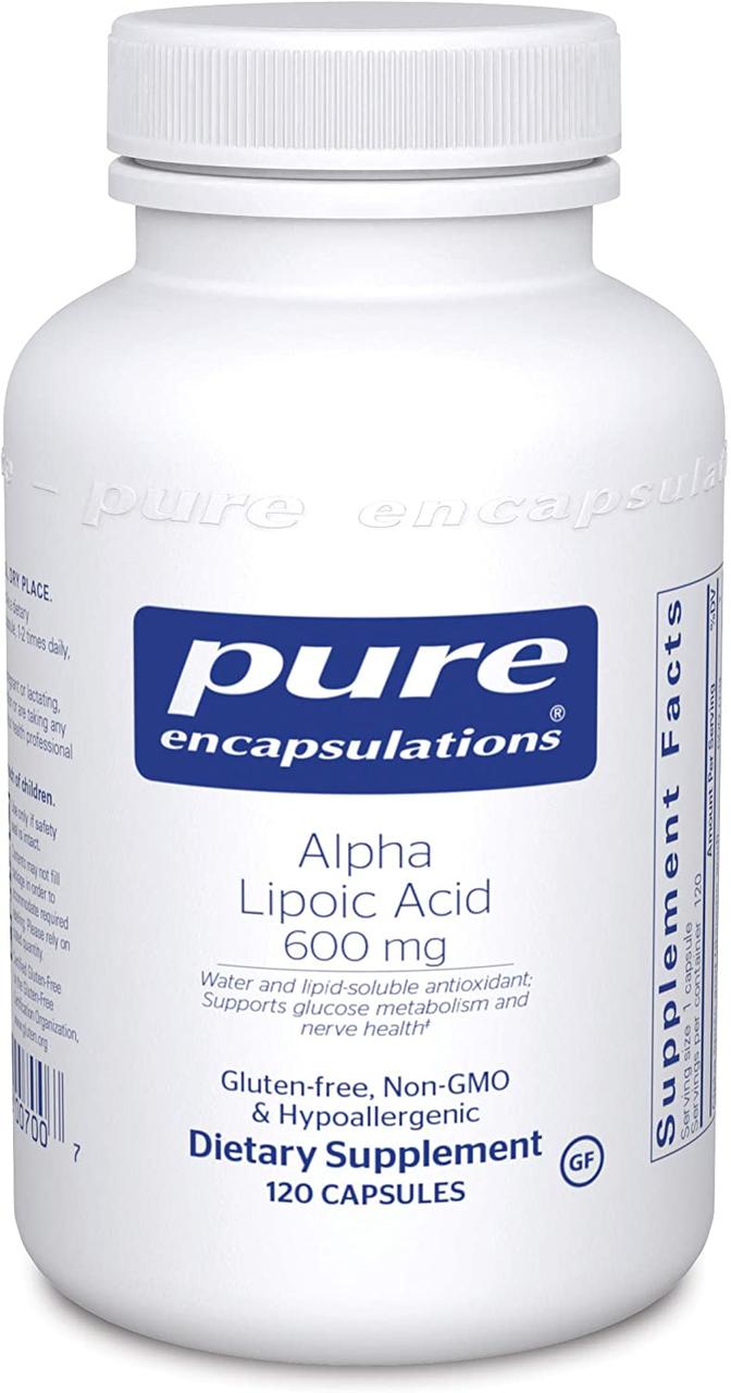 Pure Encapsulations Alpha Lipoic Acid 600 mg / Альфа-ліпоєва кислота 600 мг 120 капс