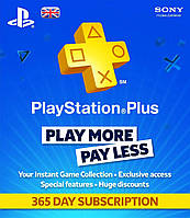 PlayStation Plus на 365 дней UK (365 days/12 months/12 месяца, PSN+ карта United Kingdom, Анлия)