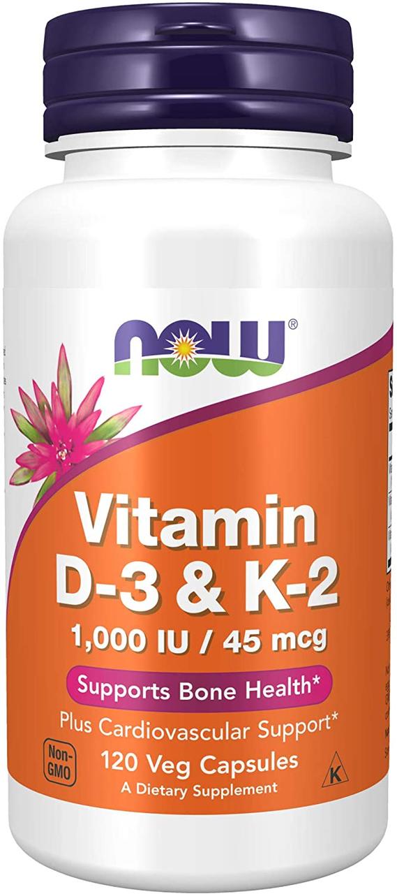 Now Foods Vitamin D-3 K-2 120 капсул