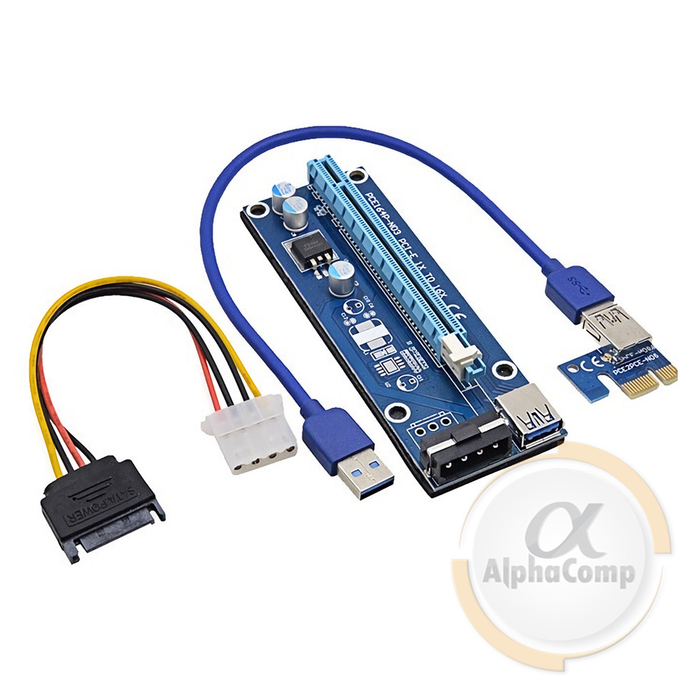 Райзер PCI-E MOLEX→SATA + USB3.0 (ver.007)