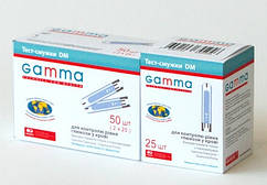 Тест-смужки Gamma DM, 50 шт до 09.2024