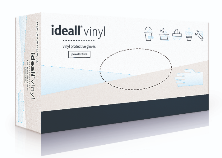 Рукавички вінілові Mercator Medical Vinylex PF, щільність 4.8 г. - прозорі (100 шт)