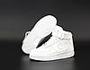 Чоловічі та жіночі зимові кросівки Nike Air Force Winter 1 White High Найк Аір Форс 1 білі шкіра з хутром, фото 3