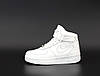 Чоловічі та жіночі зимові кросівки Nike Air Force Winter 1 White High Найк Аір Форс 1 білі шкіра з хутром, фото 6