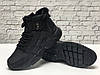 Чоловічі зимові кросівки Nike Air Huarache Acronym City Black Winter fur (Чорні) Найк Хуарачі текстиль хутро, фото 4