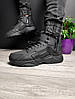 Чоловічі зимові кросівки Nike Air Huarache Acronym City Black Winter fur (Чорні) Найк Хуарачі текстиль хутро, фото 6