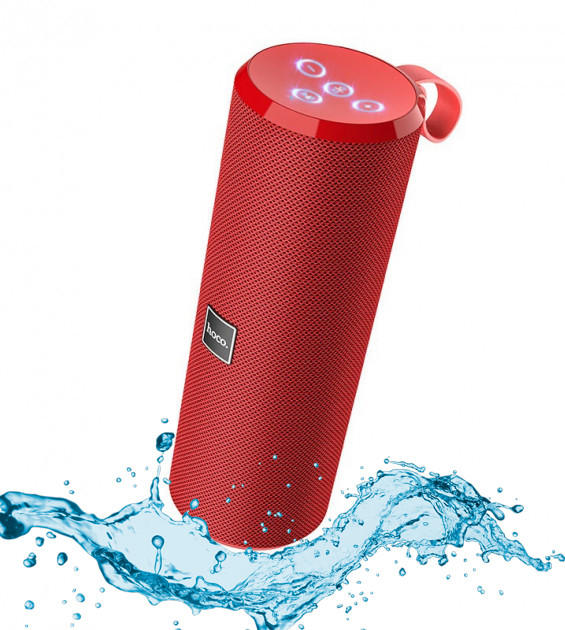 Портативна блютуз колонка HOCO BS33 Sport IPX5 |AUX, Micro-SD card, FM-Radio, USB| Червоний
