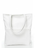 Белая женская сумка для покупок Сумка планшетка для студентки Сумка шопер Сумка для документов А4