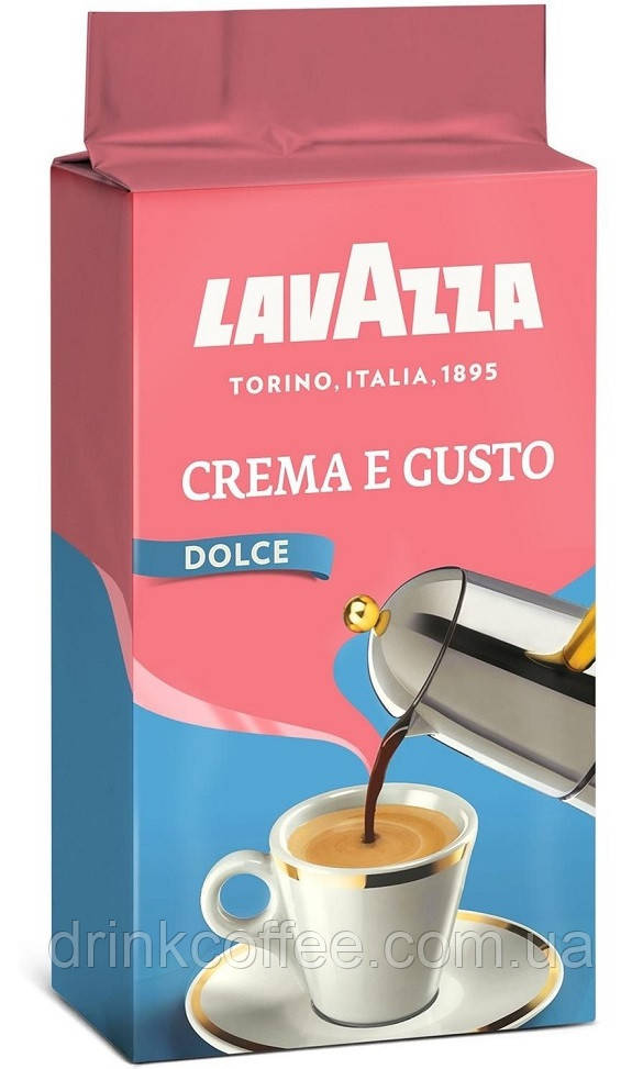 Кава мелена Lavazza Crema e Gusto Gusto Delicato, 50% Арабіка/50% Робуста, Італія, 250 г