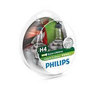 Лампа фары H4 12V 60/55W  P43t-38 LongerLife Ecovision 2шт (Philips)