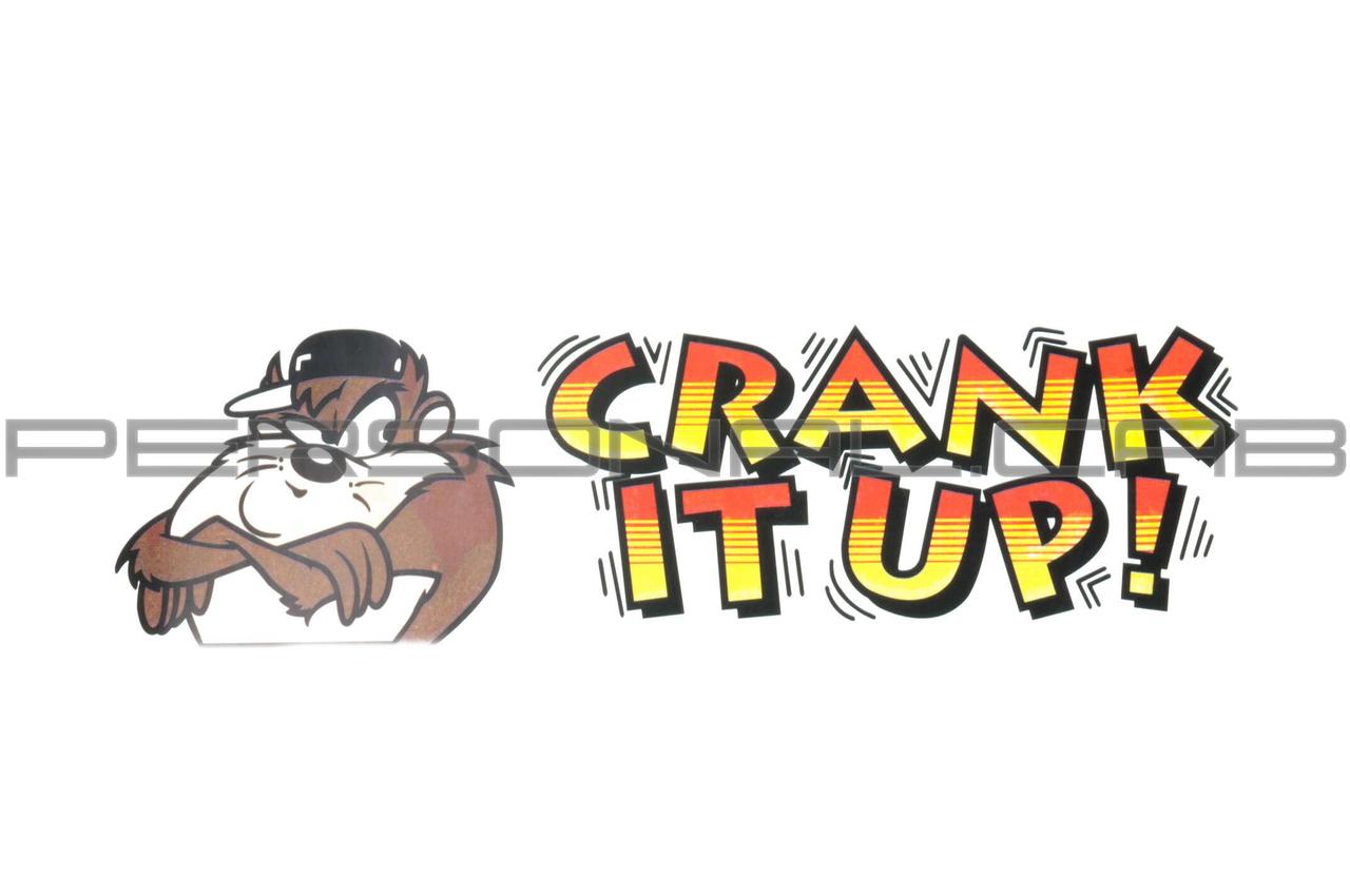 Наклейка   декор   CRANK IT UP!   (28x8см)   (#3529) (N-1195)