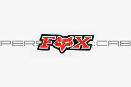 Наклейка   логотип   FOX   (7x1см, червоний)   (#4907) N-737