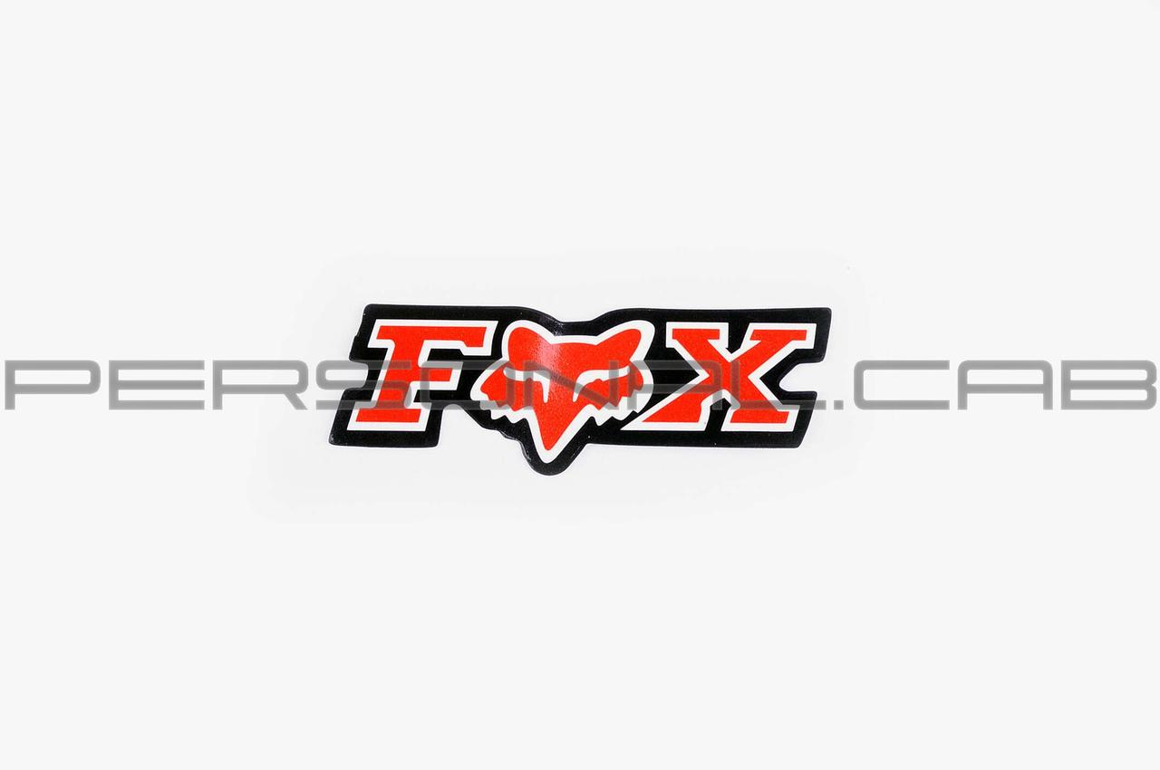 Наклейка логотип FOX (7x1см, червоний) (#4907) N-737