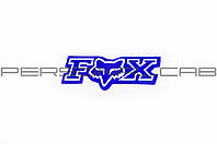 Наклейка логотип FOX (7x1см, синій) (#4907) N-738
