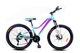 Велосипед 26" Benetti FIT рама - 13" біло-фіолетовий з бірюзовим