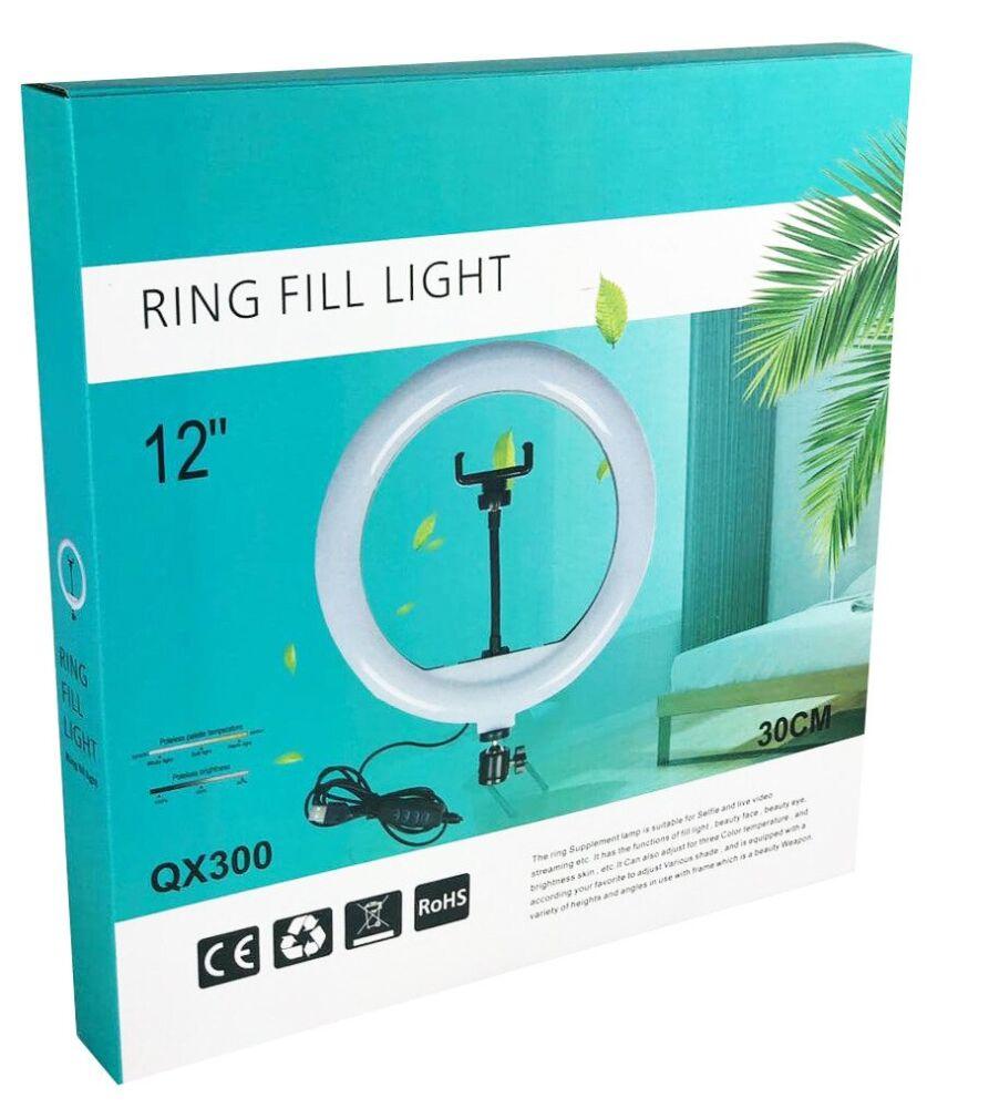 Світлодіодна кільцева лампа Ring Fill Light QX-300 30 см 184478, фото 1