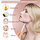 Ролик для масажу особи Jade Roller з Рожевого кварцу з мішечком для зберігання, фото 4