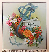 Набор для вышивания лентами Ribbon Embroidery Ароматное письмо (С-0187) 45 х 50 см