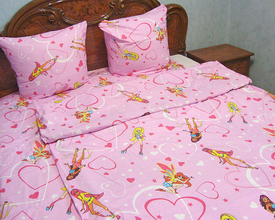 Дитяча полуторна постільна білизна Клуб Winx Вінкс, фото 1